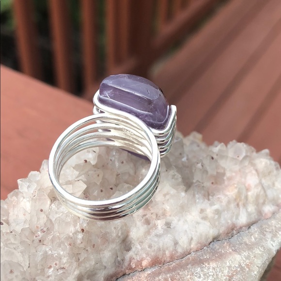 COPY - BOUTIQUE SUPER 23 AMETHYST 925 SILVER RING, SZ 7.5 - Picture 3 of 12